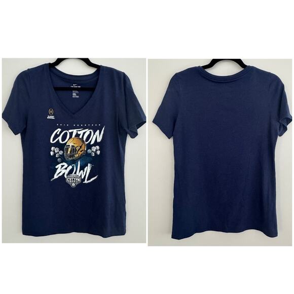 Nike Athletic Cut Notre Dame Fighting Irish Cotton Bowl Tee in Navy - Picture 1 of 5